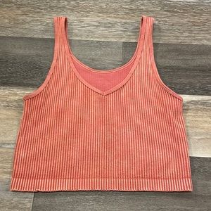 ribbed crop tank top